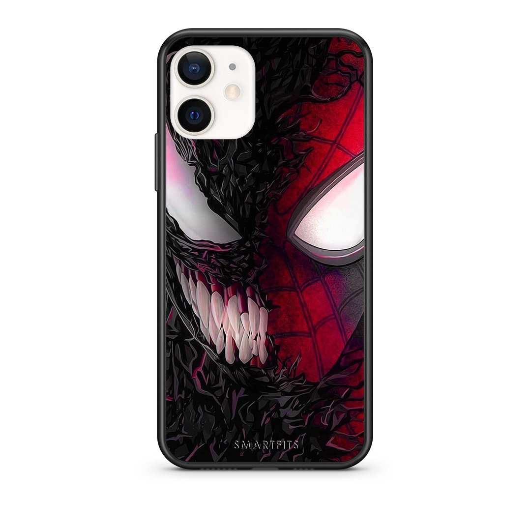 Θήκη iPhone 12 Mini SpiderVenom PopArt από τη Smartfits με σχέδιο στο πίσω μέρος και μαύρο περίβλημα | iPhone 12 Mini SpiderVenom PopArt case with colorful back and black bezels