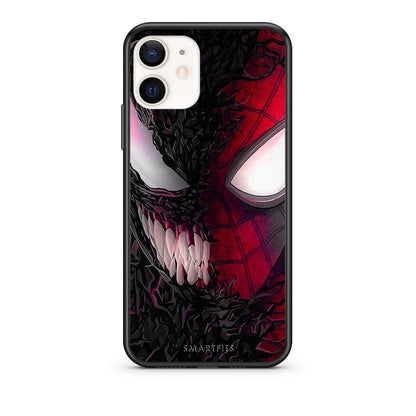 Θήκη iPhone 12 Mini SpiderVenom PopArt από τη Smartfits με σχέδιο στο πίσω μέρος και μαύρο περίβλημα | iPhone 12 Mini SpiderVenom PopArt case with colorful back and black bezels