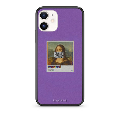 Θήκη iPhone 12 Mini Monalisa Popart από τη Smartfits με σχέδιο στο πίσω μέρος και μαύρο περίβλημα | iPhone 12 Mini Monalisa Popart case with colorful back and black bezels