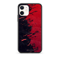 Thumbnail for Θήκη Αγίου Βαλεντίνου iPhone 12 Mini Red Paint από τη Smartfits με σχέδιο στο πίσω μέρος και μαύρο περίβλημα | iPhone 12 Mini Red Paint case with colorful back and black bezels