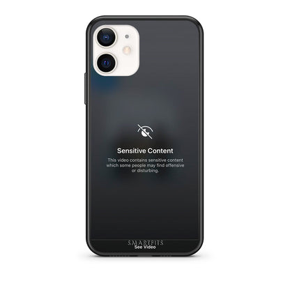 Θήκη iPhone 12 Mini Sensitive Content από τη Smartfits με σχέδιο στο πίσω μέρος και μαύρο περίβλημα | iPhone 12 Mini Sensitive Content case with colorful back and black bezels