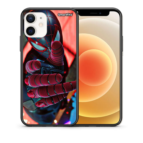 Θήκη iPhone 12 Mini Spider Hand από τη Smartfits με σχέδιο στο πίσω μέρος και μαύρο περίβλημα | iPhone 12 Mini Spider Hand case with colorful back and black bezels