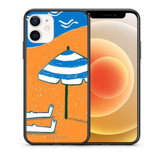 Θήκη iPhone 12 Mini Summering από τη Smartfits με σχέδιο στο πίσω μέρος και μαύρο περίβλημα | iPhone 12 Mini Summering case with colorful back and black bezels