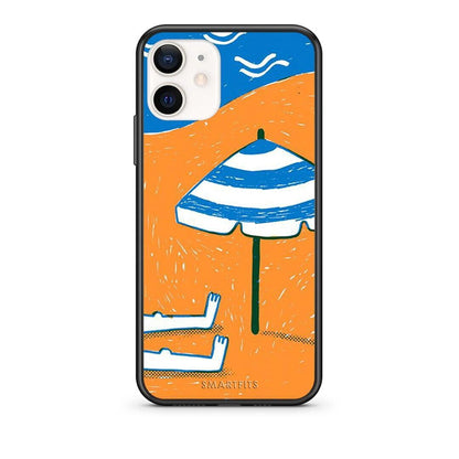 Θήκη iPhone 12 Mini Summering από τη Smartfits με σχέδιο στο πίσω μέρος και μαύρο περίβλημα | iPhone 12 Mini Summering case with colorful back and black bezels