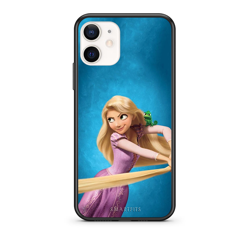 Θήκη Αγίου Βαλεντίνου iPhone 12 Mini Tangled 2 από τη Smartfits με σχέδιο στο πίσω μέρος και μαύρο περίβλημα | iPhone 12 Mini Tangled 2 case with colorful back and black bezels