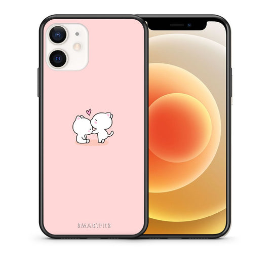 Θήκη iPhone 12 Mini Love Valentine από τη Smartfits με σχέδιο στο πίσω μέρος και μαύρο περίβλημα | iPhone 12 Mini Love Valentine case with colorful back and black bezels