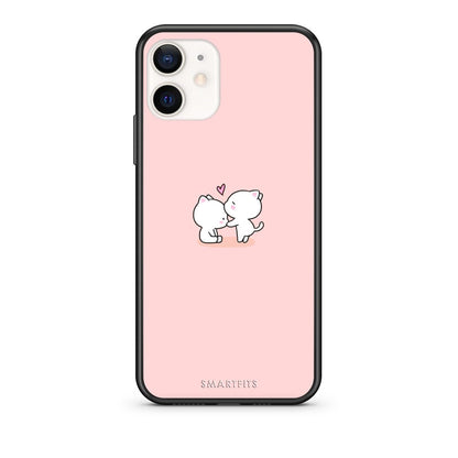 Θήκη iPhone 12 Mini Love Valentine από τη Smartfits με σχέδιο στο πίσω μέρος και μαύρο περίβλημα | iPhone 12 Mini Love Valentine case with colorful back and black bezels