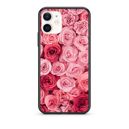Θήκη iPhone 12 Mini RoseGarden Valentine από τη Smartfits με σχέδιο στο πίσω μέρος και μαύρο περίβλημα | iPhone 12 Mini RoseGarden Valentine case with colorful back and black bezels