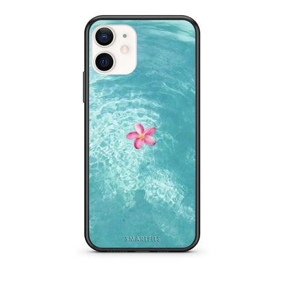 Θήκη iPhone 12 Mini Water Flower από τη Smartfits με σχέδιο στο πίσω μέρος και μαύρο περίβλημα | iPhone 12 Mini Water Flower case with colorful back and black bezels