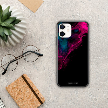 Watercolor Pink Black - iPhone 12 Mini θήκη