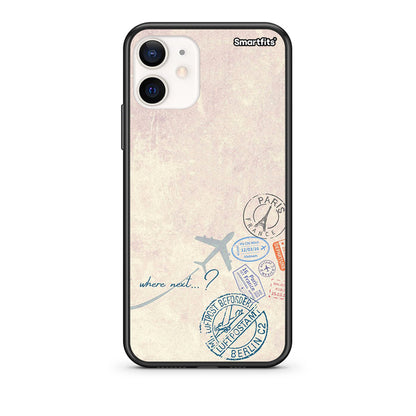 Θήκη iPhone 12 Mini Where Next από τη Smartfits με σχέδιο στο πίσω μέρος και μαύρο περίβλημα | iPhone 12 Mini Where Next case with colorful back and black bezels