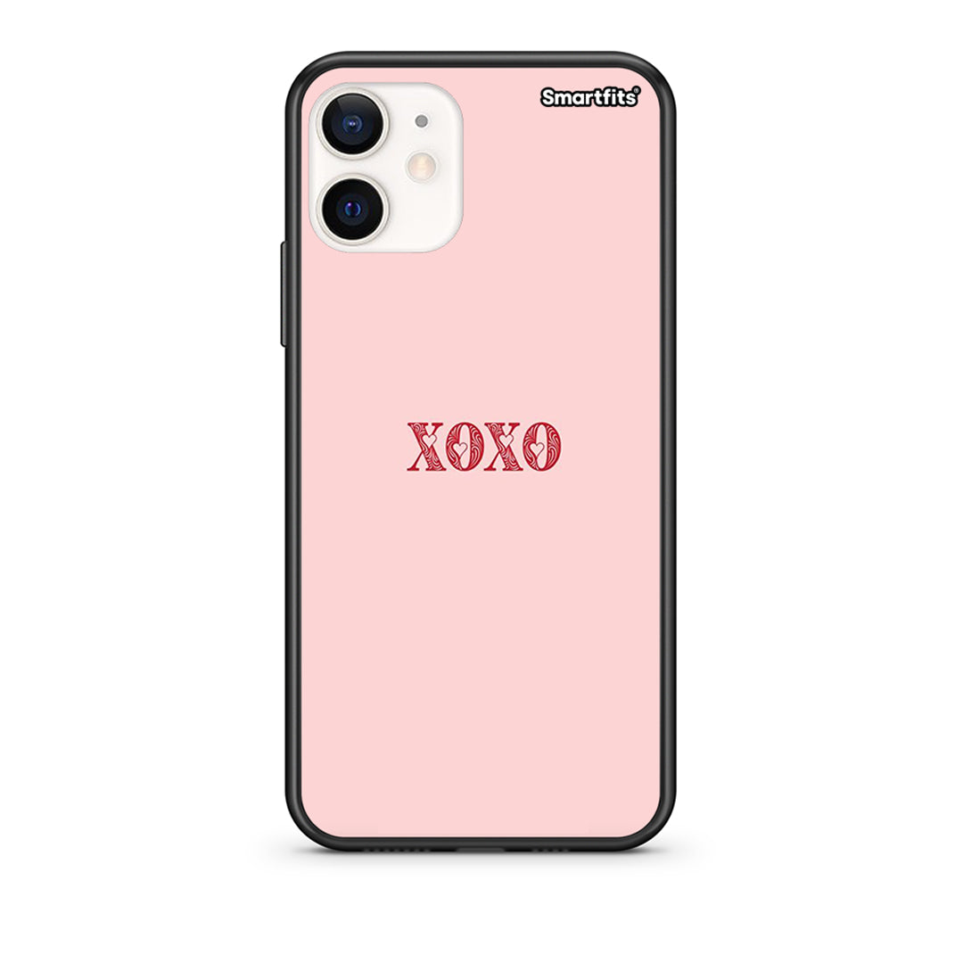 Θήκη iPhone 12 Mini XOXO Love από τη Smartfits με σχέδιο στο πίσω μέρος και μαύρο περίβλημα | iPhone 12 Mini XOXO Love case with colorful back and black bezels