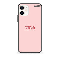 Thumbnail for Θήκη iPhone 12 Mini XOXO Love από τη Smartfits με σχέδιο στο πίσω μέρος και μαύρο περίβλημα | iPhone 12 Mini XOXO Love case with colorful back and black bezels