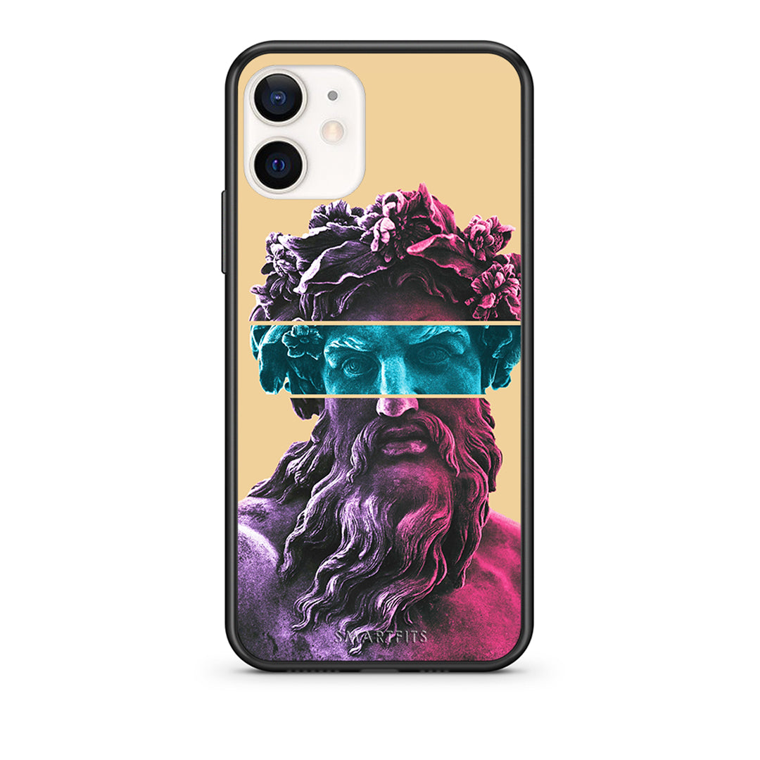 Θήκη Αγίου Βαλεντίνου iPhone 12 Mini Zeus Art από τη Smartfits με σχέδιο στο πίσω μέρος και μαύρο περίβλημα | iPhone 12 Mini Zeus Art case with colorful back and black bezels