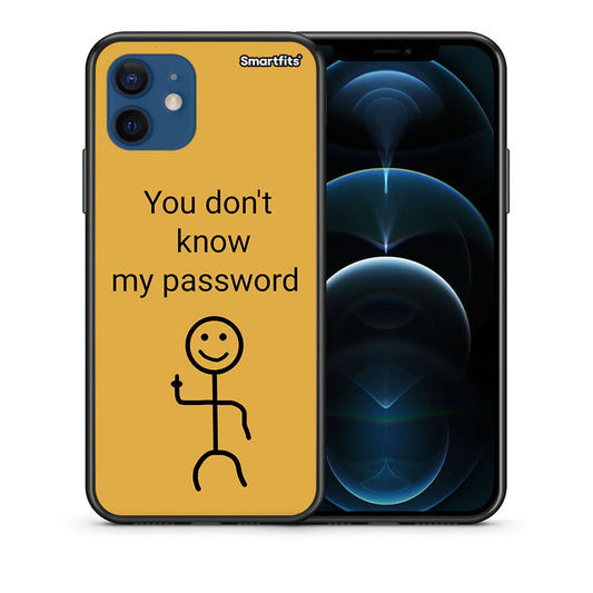 Θήκη iPhone 12 Pro My Password από τη Smartfits με σχέδιο στο πίσω μέρος και μαύρο περίβλημα | iPhone 12 Pro My Password case with colorful back and black bezels