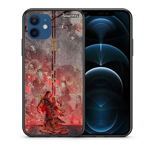 Θήκη iPhone 12 Pro Nezuko Kamado από τη Smartfits με σχέδιο στο πίσω μέρος και μαύρο περίβλημα | iPhone 12 Pro Nezuko Kamado case with colorful back and black bezels