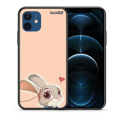 Θήκη iPhone 12 Pro Nick Wilde And Judy Hopps Love 2 από τη Smartfits με σχέδιο στο πίσω μέρος και μαύρο περίβλημα | iPhone 12 Pro Nick Wilde And Judy Hopps Love 2 case with colorful back and black bezels