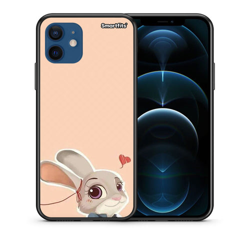 Θήκη iPhone 12 Pro Nick Wilde And Judy Hopps Love 2 από τη Smartfits με σχέδιο στο πίσω μέρος και μαύρο περίβλημα | iPhone 12 Pro Nick Wilde And Judy Hopps Love 2 case with colorful back and black bezels