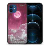 Thumbnail for Θήκη iPhone 12 Pro Pink Moon από τη Smartfits με σχέδιο στο πίσω μέρος και μαύρο περίβλημα | iPhone 12 Pro Pink Moon case with colorful back and black bezels