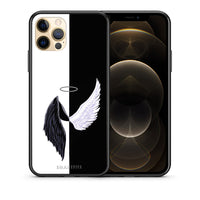 Thumbnail for Θήκη iPhone 12 Angels Demons από τη Smartfits με σχέδιο στο πίσω μέρος και μαύρο περίβλημα | iPhone 12 Angels Demons case with colorful back and black bezels