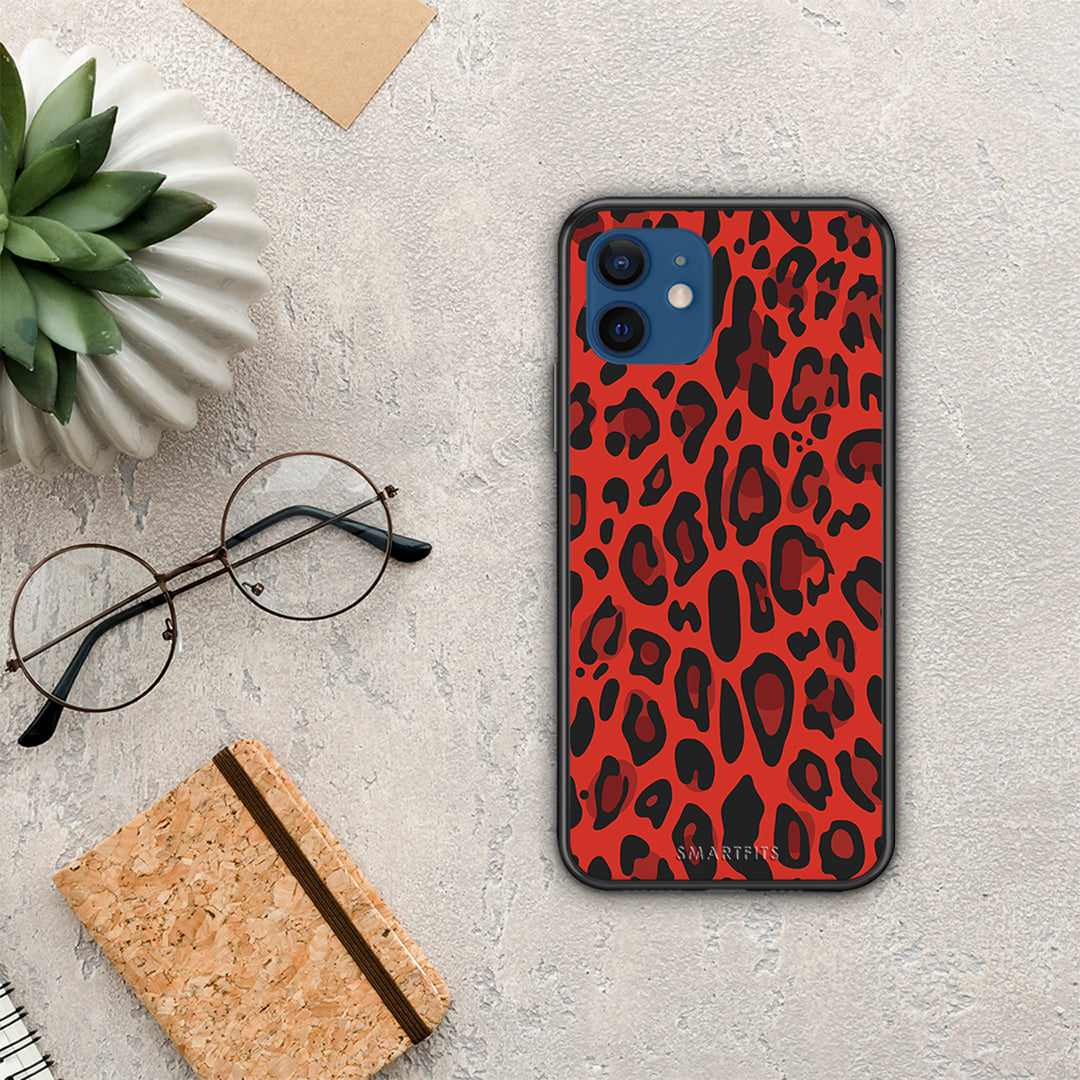 Animal Red Leopard - iPhone 12 θήκη