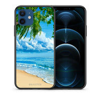 Thumbnail for Θήκη iPhone 12 Beautiful Beach από τη Smartfits με σχέδιο στο πίσω μέρος και μαύρο περίβλημα | iPhone 12 Beautiful Beach case with colorful back and black bezels