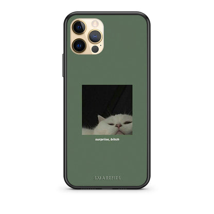 Θήκη iPhone 12 Bitch Surprise από τη Smartfits με σχέδιο στο πίσω μέρος και μαύρο περίβλημα | iPhone 12 Bitch Surprise case with colorful back and black bezels