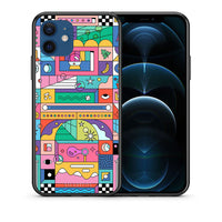 Thumbnail for Θήκη iPhone 12 Bubbles Soap από τη Smartfits με σχέδιο στο πίσω μέρος και μαύρο περίβλημα | iPhone 12 Bubbles Soap case with colorful back and black bezels