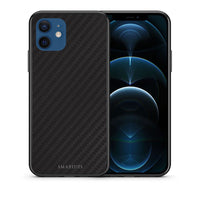 Thumbnail for Θήκη iPhone 12 Carbon Black από τη Smartfits με σχέδιο στο πίσω μέρος και μαύρο περίβλημα | iPhone 12 Carbon Black case with colorful back and black bezels