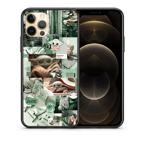 Θήκη Αγίου Βαλεντίνου iPhone 12 Collage Dude από τη Smartfits με σχέδιο στο πίσω μέρος και μαύρο περίβλημα | iPhone 12 Collage Dude case with colorful back and black bezels