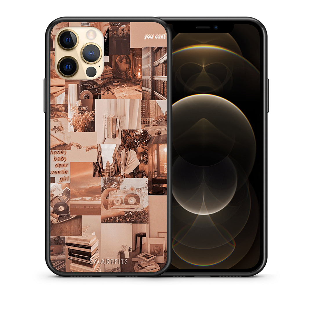 Θήκη Αγίου Βαλεντίνου iPhone 12 Pro Collage You Can από τη Smartfits με σχέδιο στο πίσω μέρος και μαύρο περίβλημα | iPhone 12 Pro Collage You Can case with colorful back and black bezels