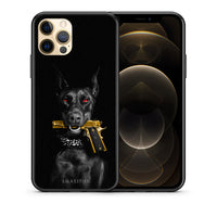Thumbnail for Θήκη Αγίου Βαλεντίνου iPhone 12 Pro Golden Gun από τη Smartfits με σχέδιο στο πίσω μέρος και μαύρο περίβλημα | iPhone 12 Pro Golden Gun case with colorful back and black bezels