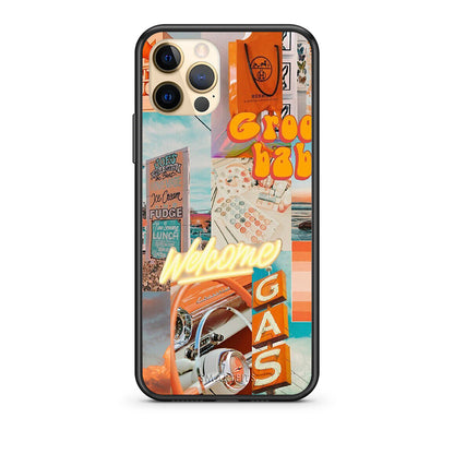 Θήκη Αγίου Βαλεντίνου iPhone 12 Groovy Babe από τη Smartfits με σχέδιο στο πίσω μέρος και μαύρο περίβλημα | iPhone 12 Groovy Babe case with colorful back and black bezels