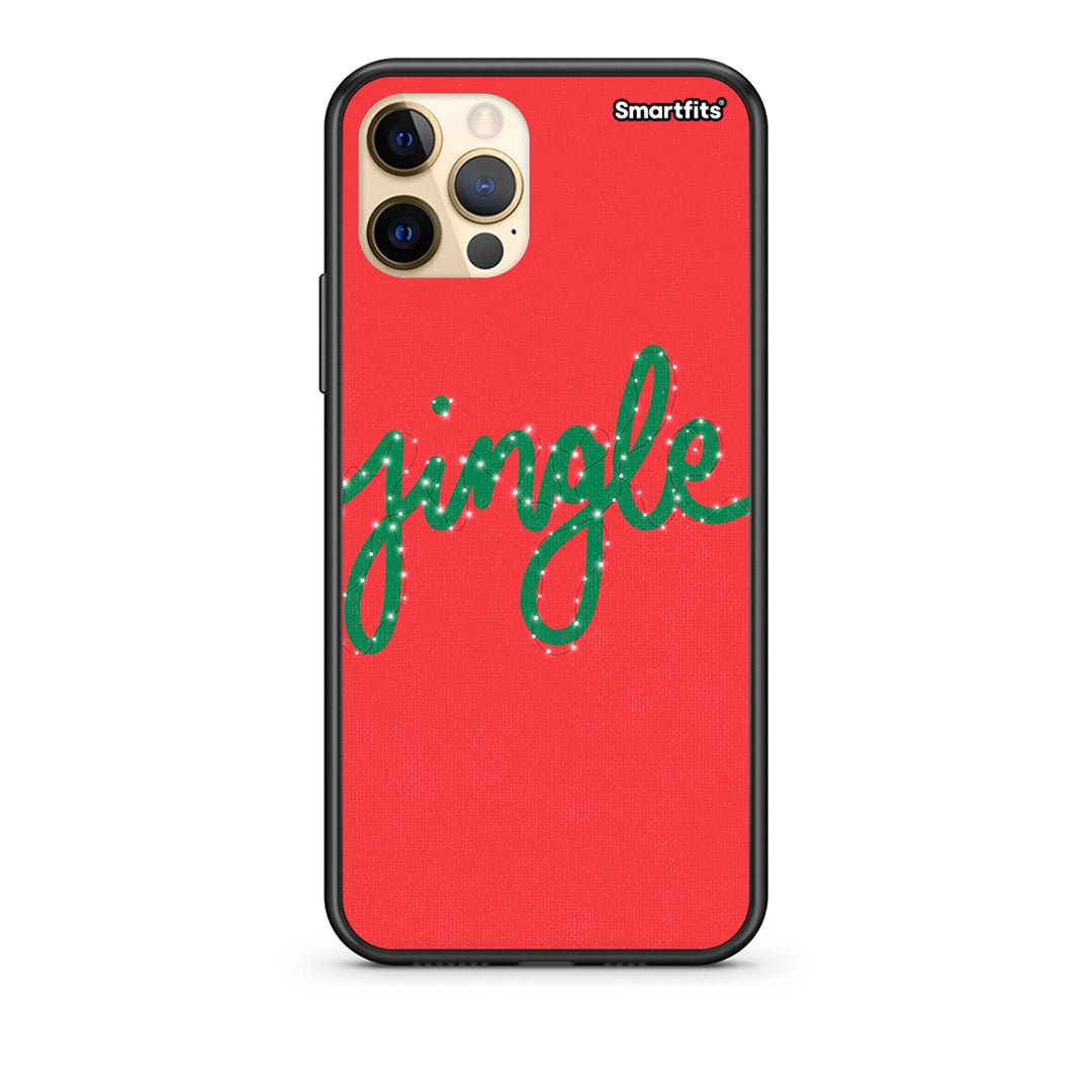 iPhone 12 Pro Max Jingle Xmas θήκη από τη Smartfits με σχέδιο στο πίσω μέρος και μαύρο περίβλημα | Smartphone case with colorful back and black bezels by Smartfits