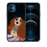 Thumbnail for Θήκη Αγίου Βαλεντίνου iPhone 12 Pro Lady And Tramp 2 από τη Smartfits με σχέδιο στο πίσω μέρος και μαύρο περίβλημα | iPhone 12 Pro Lady And Tramp 2 case with colorful back and black bezels