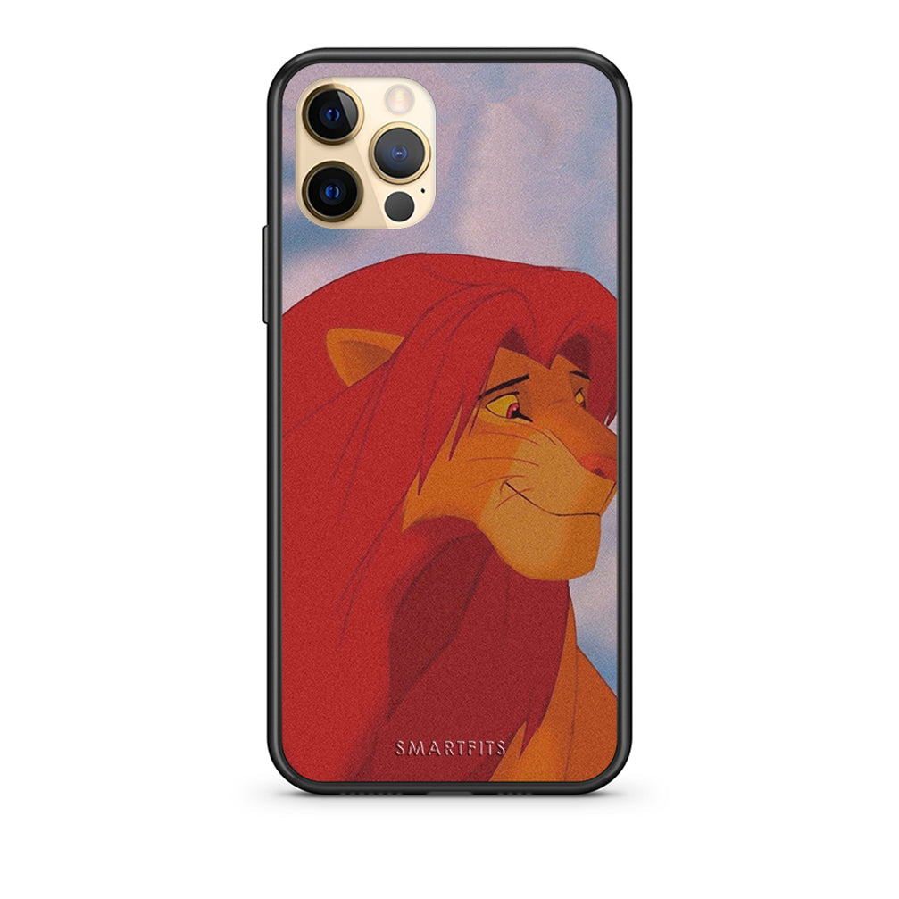 Θήκη Αγίου Βαλεντίνου iPhone 12 Lion Love 1 από τη Smartfits με σχέδιο στο πίσω μέρος και μαύρο περίβλημα | iPhone 12 Lion Love 1 case with colorful back and black bezels