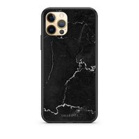 Thumbnail for Θήκη iPhone 12 Marble Black από τη Smartfits με σχέδιο στο πίσω μέρος και μαύρο περίβλημα | iPhone 12 Marble Black case with colorful back and black bezels