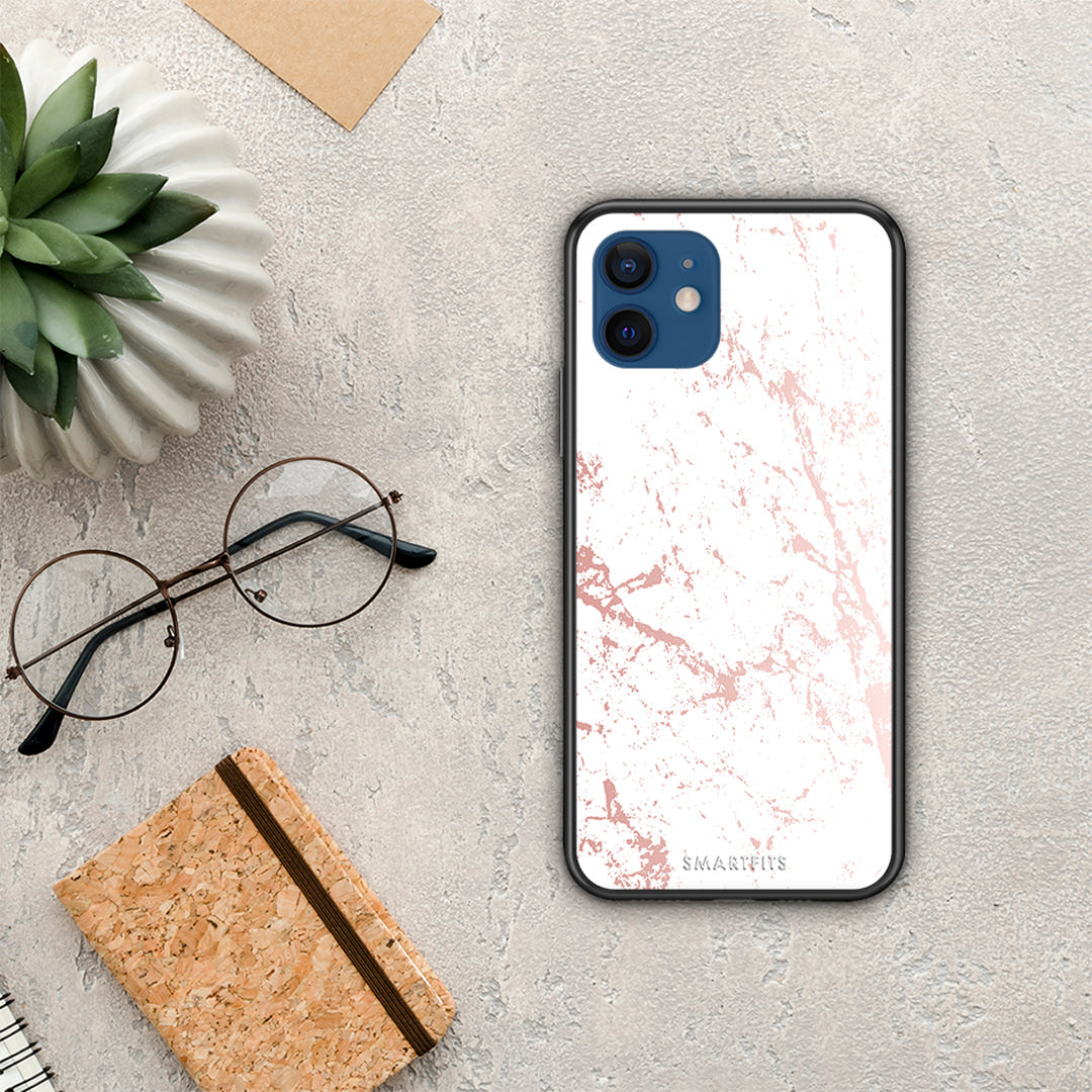 Marble Pink Splash - iPhone 12 θήκη