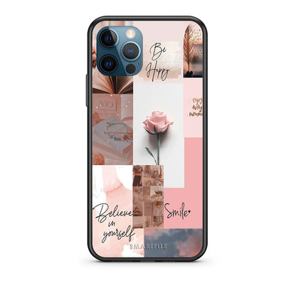 iPhone 12 Pro Max Aesthetic Collage θήκη από τη Smartfits με σχέδιο στο πίσω μέρος και μαύρο περίβλημα | Smartphone case with colorful back and black bezels by Smartfits