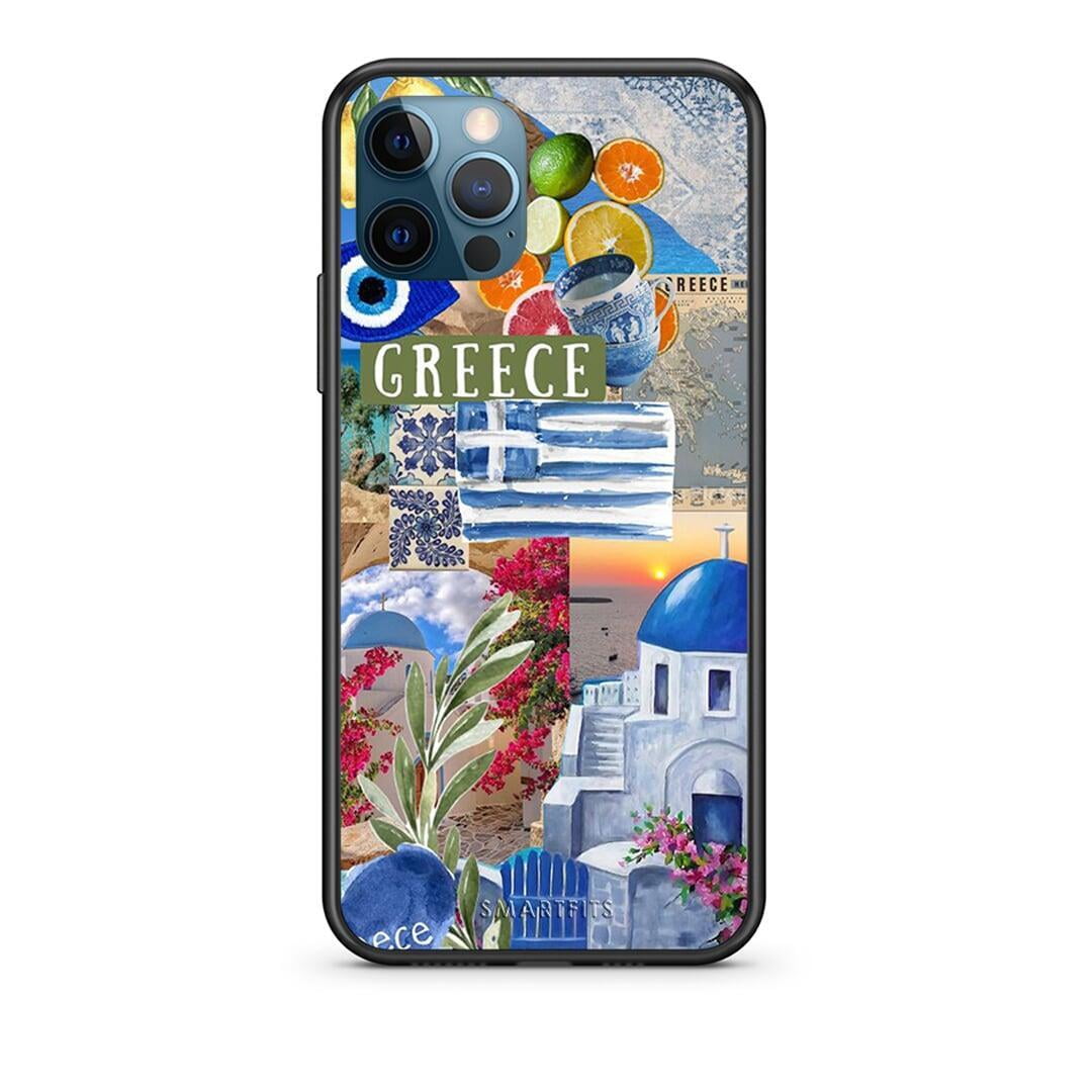 iPhone 12 Pro Max All Greek Θήκη από τη Smartfits με σχέδιο στο πίσω μέρος και μαύρο περίβλημα | Smartphone case with colorful back and black bezels by Smartfits