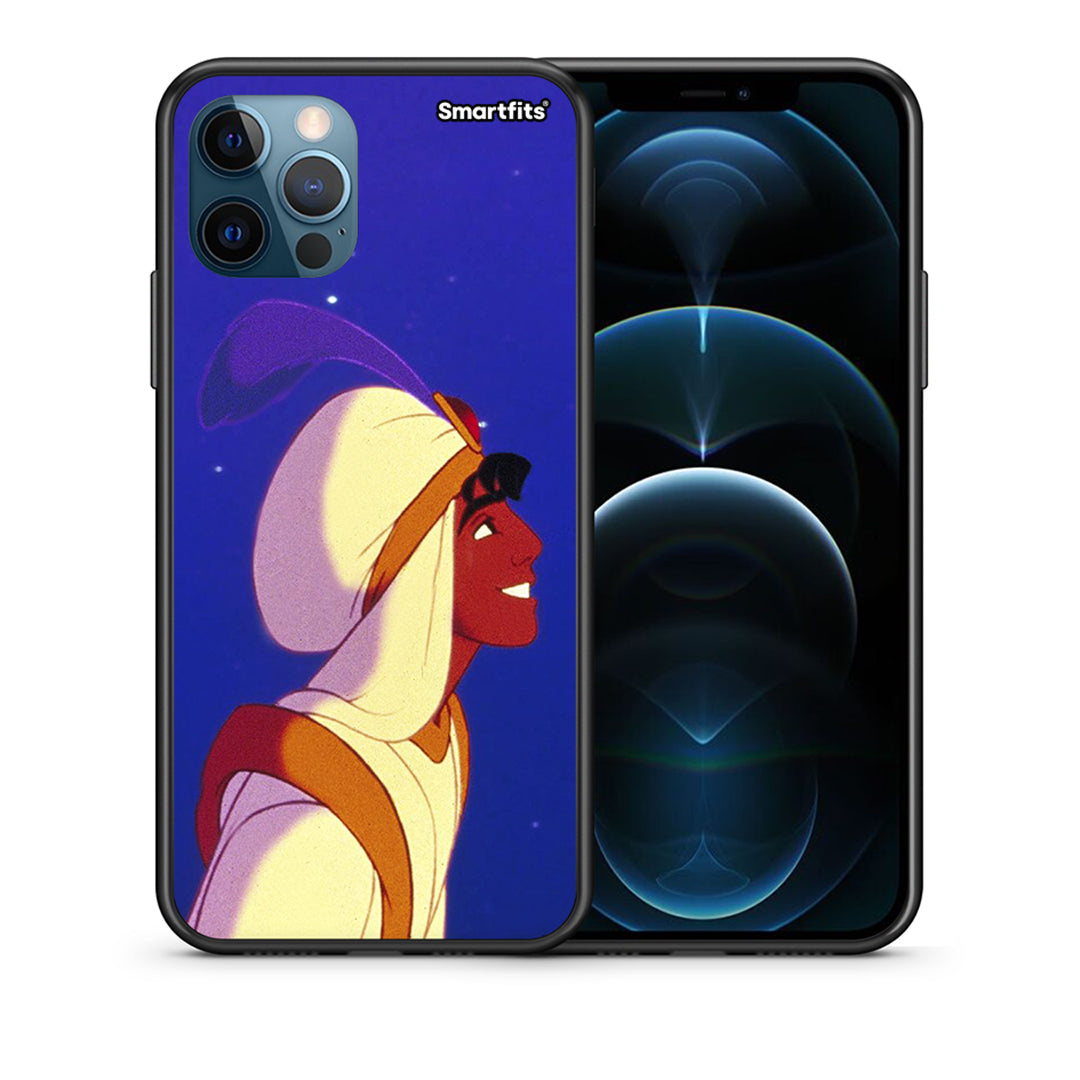 Θήκη iPhone 12 Pro Max Alladin And Jasmine Love 1 από τη Smartfits με σχέδιο στο πίσω μέρος και μαύρο περίβλημα | iPhone 12 Pro Max Alladin And Jasmine Love 1 case with colorful back and black bezels