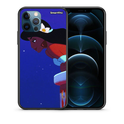 Θήκη iPhone 12 Pro Max Alladin And Jasmine Love 2 από τη Smartfits με σχέδιο στο πίσω μέρος και μαύρο περίβλημα | iPhone 12 Pro Max Alladin And Jasmine Love 2 case with colorful back and black bezels