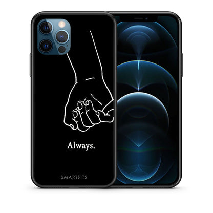 Θήκη Αγίου Βαλεντίνου iPhone 12 Pro Max Always & Forever 1 από τη Smartfits με σχέδιο στο πίσω μέρος και μαύρο περίβλημα | iPhone 12 Pro Max Always & Forever 1 case with colorful back and black bezels