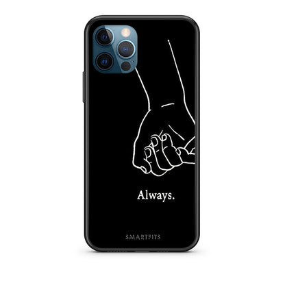iPhone 12 Pro Max Always & Forever 1 Θήκη Αγίου Βαλεντίνου από τη Smartfits με σχέδιο στο πίσω μέρος και μαύρο περίβλημα | Smartphone case with colorful back and black bezels by Smartfits