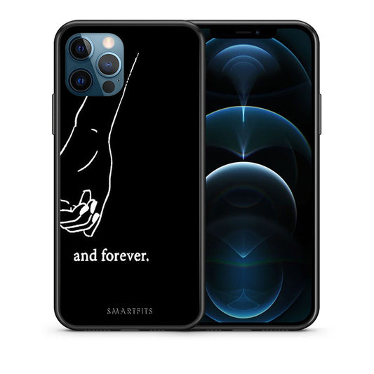 Θήκη Αγίου Βαλεντίνου iPhone 12 Pro Max Always & Forever 2 από τη Smartfits με σχέδιο στο πίσω μέρος και μαύρο περίβλημα | iPhone 12 Pro Max Always & Forever 2 case with colorful back and black bezels