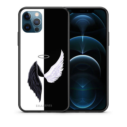 Θήκη iPhone 12 Pro Max Angels Demons από τη Smartfits με σχέδιο στο πίσω μέρος και μαύρο περίβλημα | iPhone 12 Pro Max Angels Demons case with colorful back and black bezels