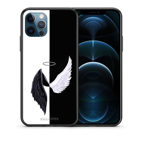 Θήκη iPhone 12 Pro Max Angels Demons από τη Smartfits με σχέδιο στο πίσω μέρος και μαύρο περίβλημα | iPhone 12 Pro Max Angels Demons case with colorful back and black bezels