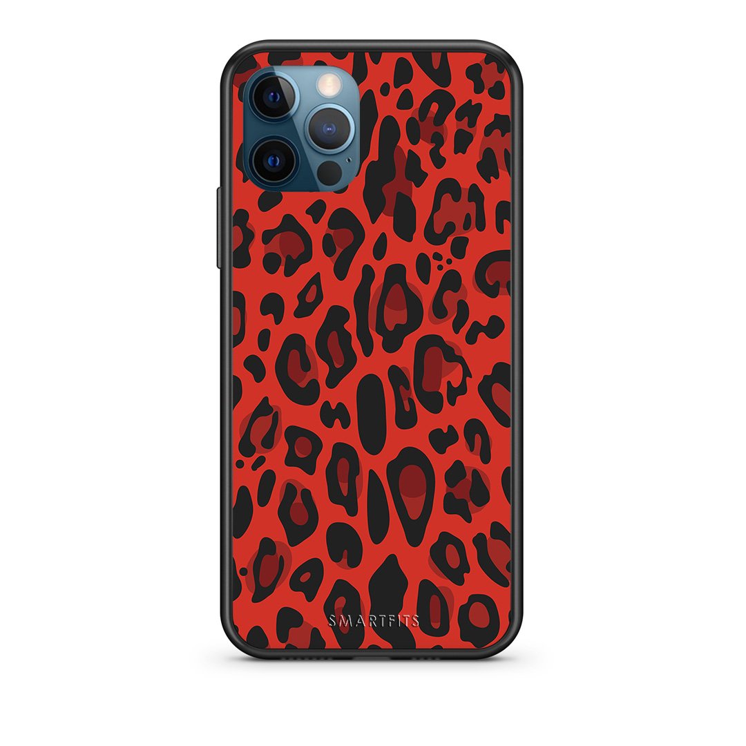 4 - iPhone 12 Pro Max Red Leopard Animal case, cover, bumper