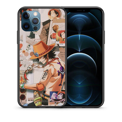 Θήκη iPhone 12 Pro Max Anime Collage από τη Smartfits με σχέδιο στο πίσω μέρος και μαύρο περίβλημα | iPhone 12 Pro Max Anime Collage case with colorful back and black bezels