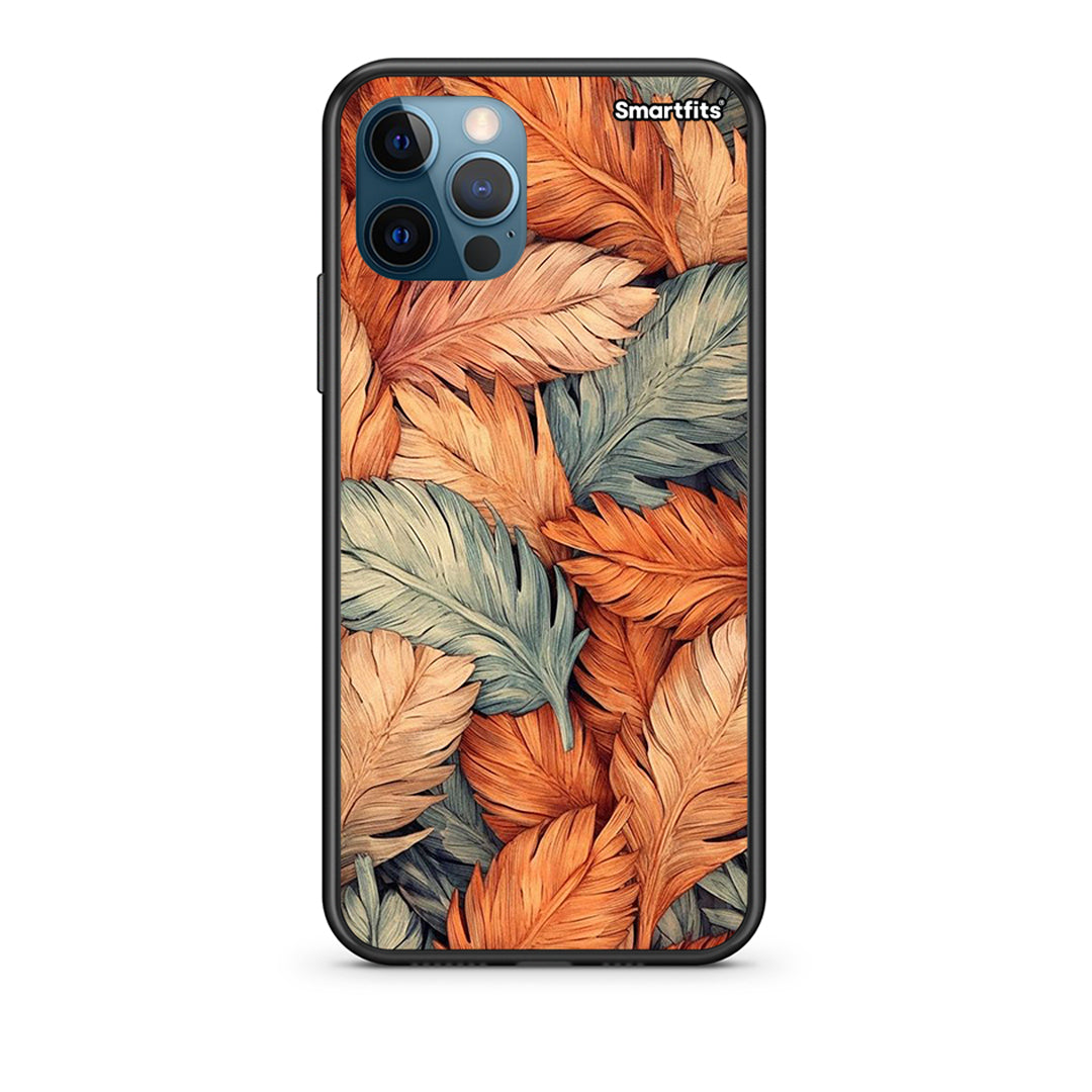 iPhone 12 Pro Max Autumn Leaves Θήκη από τη Smartfits με σχέδιο στο πίσω μέρος και μαύρο περίβλημα | Smartphone case with colorful back and black bezels by Smartfits